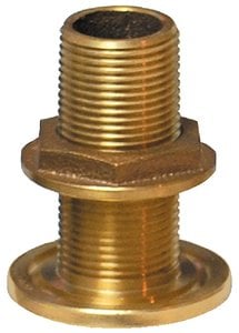 Groco - TH Bronze Standard Length Thru-Hull With Nut, NPS Thread - TH3000W