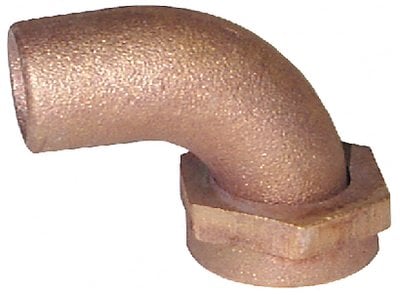 Groco - TPC Bronze Tail Piece 90 Degree, NPS Thread - TPC1000