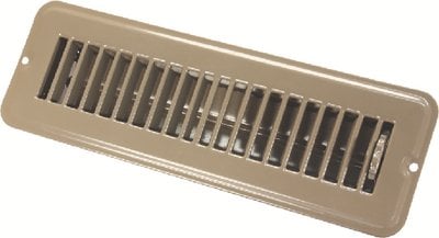JR Products - Metal Floor Registers, Brown Dampered - 0228915
