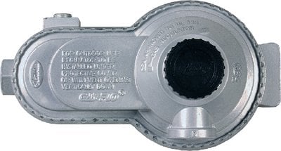 JR Products - Low Pressure 2-Stage 195,000 BTU/HR LP RV Gas Regulator - 0730385