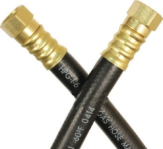 JR Products - RV Rubber LP Supply Hose with (2) 3/8" Female Swivel SAE Ends - 0731335