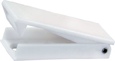 JR Products - Square Baggage Door Catch, White, 2/pk - 10355