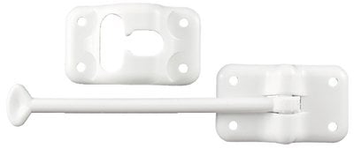 JR Products - Plastic T-Style Door Holder, 6" Polar White - 10444