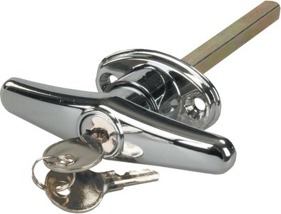 JR Products - 10885 Chrome Locking T Handle for Truck Caps, Bed Covers & Tool Boxes - 10885