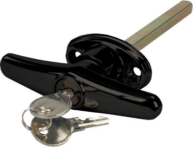 JR Products - 10985 Black Locking T-Handle for Truck Caps, Bed Covers & Tool Boxes - 10985