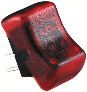 JR Products - 12045 Red Illuminated RV On/Off Switch - 12045
