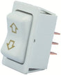 JR Products - 12095 White High Current Single RV Slide Out Switch with Bezel - 12095