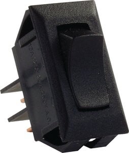 JR Products - Momentary-On/Off Switch, Black - 12705