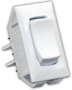 JR Products - SPDT ON/OFF/ON SW POLAR WHITE,STANDARD 12V ON/OFF/ON SWITCH - 13435