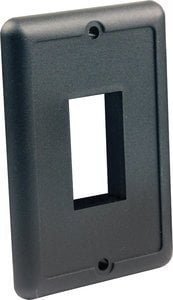 JR Products - IP66 SINGLE SWITCH PLATE BLACK,IP66 SWITCH FACE PLATE - 14045