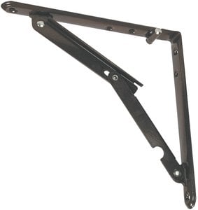JR Products - 20735 Brown 7.75" x 7.75" x 11.75" Folding RV Shelf Bracket - 20735