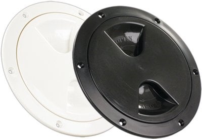 JR Products - 4" Access/Deck Plate - White - 31005