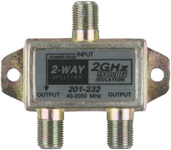 JR Products - 2-Way 2 GHz Hd/Satellite Line Splitter - 47355