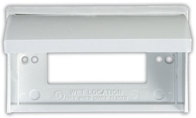 JR Products - 47515 White GFCI Weatherproof RV Outlet Cover - 47515