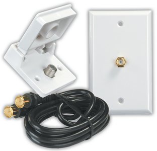 JR Products - 47815 Polar White RV Interior/Exterior TV Installation Kit - 47815