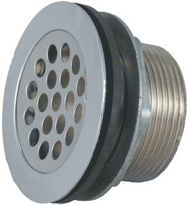 JR Products - 9495-211-022 RV Shower Strainer with Grid, Locknut, Slipnut & Rubber & Plastic Washer - 9495211022