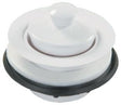 JR Products - Strainer w/Pop-Stop Stopper, White - 95095