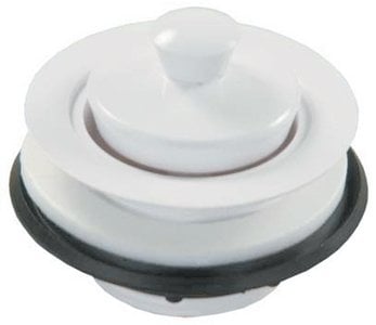 JR Products - Strainer w/Pop-Stop Stopper, White - 95095
