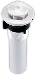 JR Products - 1-1/4INX5IN ONE-PC SINK STRNR,STRAINER W/POP-UP STOPPER - 95215