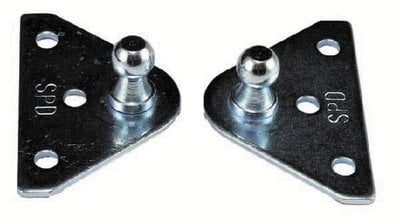 JR Products - Gas Spring Mounting Brackets - 10 mm - Flat - 2-Pack - BR1020