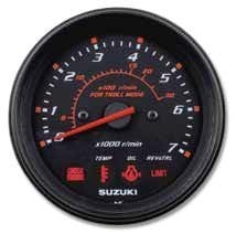 Suzuki - Tachometer w/Troll Mode Scale - Black - 34200-93J43