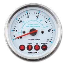 Suzuki - Tachometer w/Troll Mode Scale - White - 34200-93J54
