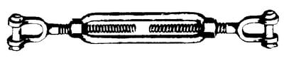 Chicago Hardware - Turnbuckle, Galvanized Jaw & Jaw - 030656