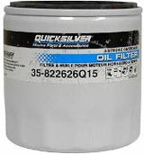 Mercury Quicksilver 35-822626Q15 Outboard Four Stroke Oil Filter - Fits Mercury/Mariner V‑225 Four Stroke Outboard - Yamaha 225 HP Four Stroke Outboard Filter