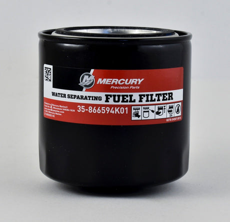 Mercury Mercruiser Fuel Filter - Fits MerCruiser 1.6L Vazer - 3.0L MPI EC Engines - 35-866594K01