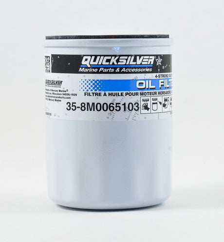 Mercury Quicksilver 35-8M0065103 Outboard Oil Filter - Fits 25 - 30 - 40 - 60 - 75 115 HP EFI Four Stroke Outboards
