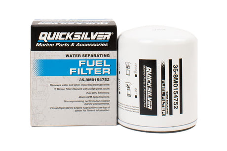 Mercury Quicksilver Fuel Water Separating Filter - 10 Micron - 35-8M0154752 - Replaces Sierra 18-7945 & Yamaha MAR-FUELF-IL-TR / MAR-10MEL-00-00