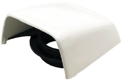 Beckson Marine - C8 Snap On Clam Vent With Hose Adapter - White - 5-1/2" Width x 6-1/4" Diameter x 2-1/2" Height - C8