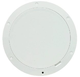 Beckson Marine - Pry-Out Deck Plate With Standard Trim Ring - Diamond Center - White - 6" - DP65W