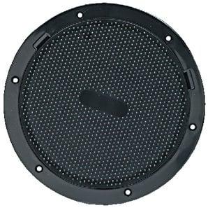 Beckson Marine - Pry-Out Deck Plate With Standard Trim Ring - Dimple Center - Black - 8" - DP83B