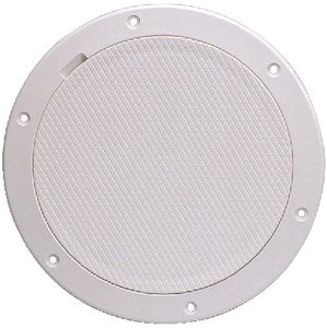 Beckson Marine - Pry-Out Deck Plate With Standard Trim Ring - Diamond Center - Beige - 10" - DP85N