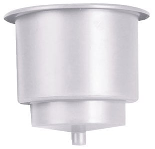 Beckson Marine - Recessed Rigid Super Size Drink Holder With Drain Spigot - GH43DS1