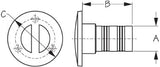 Sea-Dog Line - Hose Deck Fill Body without Cap - 1-1/2" Hose Diameter - #10 Fastener - 3513001