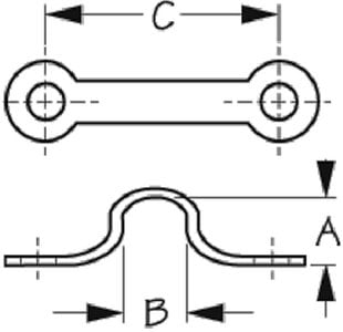 Sea-Dog Line - Stainless Steel Pad Eye - 3/4" X 3/4" - 081103
