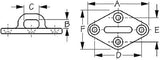 Sea-Dog Line - Stainless Diamond Eye Plate - 3" - 088621