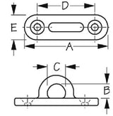 Sea-Dog Line - Stainless Steel Oblong Eye Plate- 4" - 088723