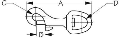 Sea-Dog Line - Bronze Swivel Eye Bolt Snap - 1390161