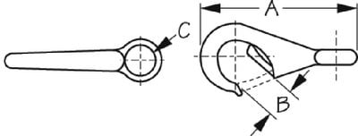 Sea-Dog Line - Snap #1 Brass Fixed Eye - 1391211