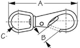 Sea-Dog Line - Snap #3 Brass Swivel Eye, Carded - 1391331