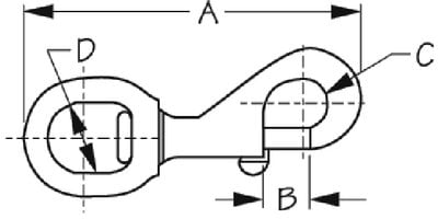 Sea-Dog Line - Swivel Eye Bolt Snap - Stainless Steel - 1465901