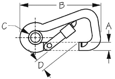 Sea-Dog Line - Locking Asymmetrical Snap & Eye Insert - 11/16" Diameter - 316 Stainless Steel - 150128