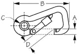 Sea-Dog Line - Locking Asymmetrical Snap & Eye Insert - 11/16" Diameter - 316 Stainless Steel - 150128