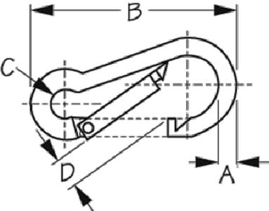 Sea-Dog Line - Stainless Steel Snap Hook - 2 3/8" - 151560