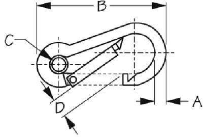 Sea-Dog Line - Snap Hook With Eye - Stainless Steel - 1/4" X 2-3/8" - 1515651