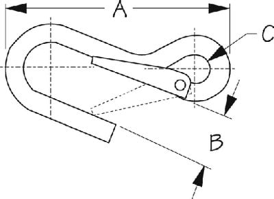 Sea-Dog Line - Spring Hook - Plated Steel - 4-1/16" - 1556301