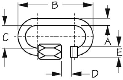 Sea-Dog Line - Quick Link-Gal. 3/16 X 1-15/16 - 1580051